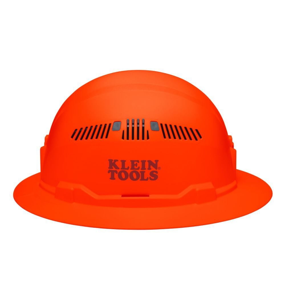Klein Tools Full Brim Style Vented Hard Hat Hi Vis Orange