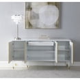 thumbnail image 4 of Meridian Furniture Bellissimo Solid Wood Sideboard/Buffet in White Lacquer/Gold, 4 of 6