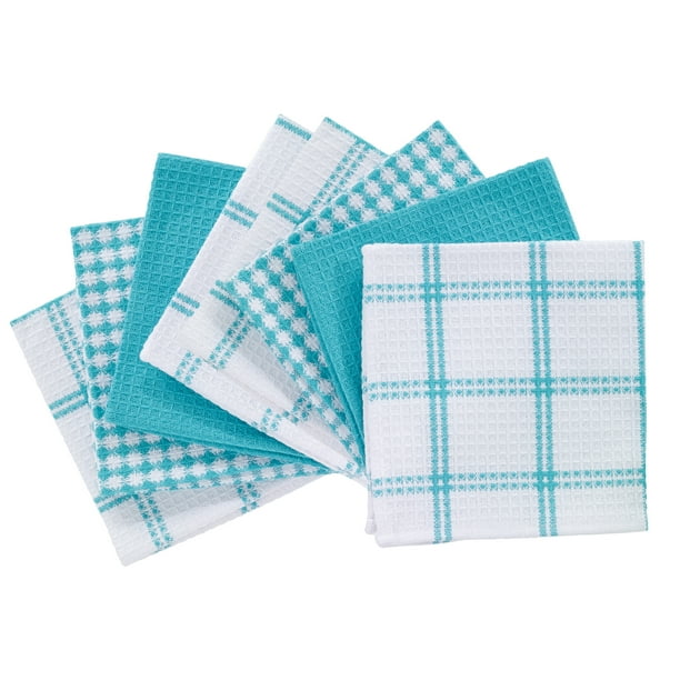 T-FAL Coordinating Flat Waffle Weave Dish Cloth Set, 94867 - Breeze ...