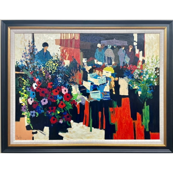 Claude Fauchere "Bouquet de Aneminiets" Signed & # Framed Serigraph Art Generic