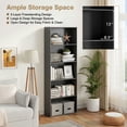 thumbnail image 6 of Yardi Yard 5-Shelf Storage Bookcase Modern Multi-Functional Display Cabinet Furniture-Black, Tall Bookshelf, Bookshelf for Living Room, Home Office, Bedroom, Balcony, 6 of 6