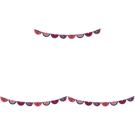 Patriotic Star Garland Banner for 4th of July Decorations, Red White Blue Stars Bunting for Memorial Day, Veterans Day, Independence Day, Patriotic Holiday Hanging Decor