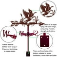 thumbnail image 3 of 1 Set Iron Wind Direction Indicator Weathervane for Outdoor Garden Wind Measuring Tool Goose 265x358mm, 3 of 7