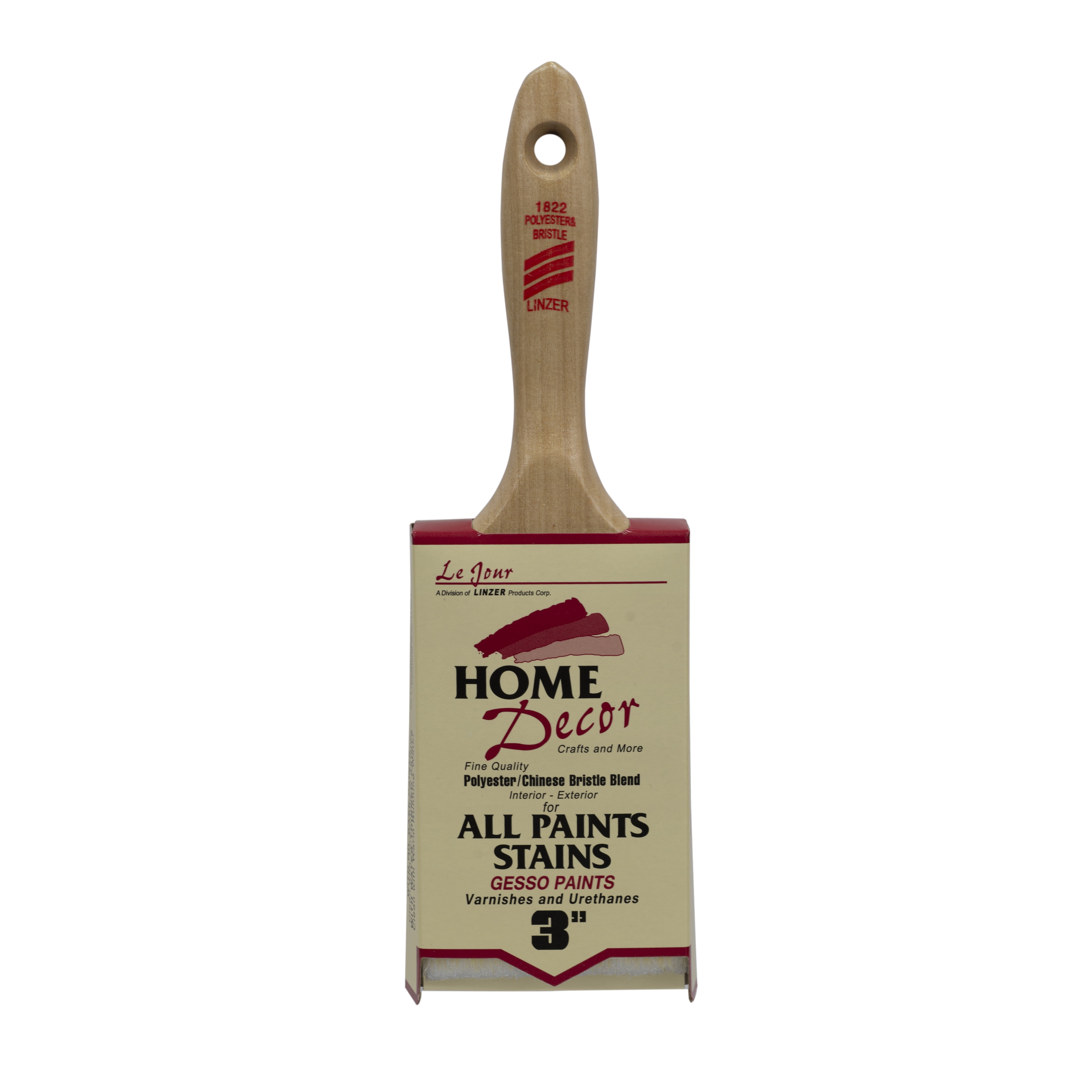 Linzer Brush Varnish & Chip Brush, Chinese Bristle/Polyester Blend, 3'