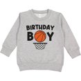 thumbnail image 2 of Inktastic Birthday Boy Basketball Toddler Sweatshirt, 2 of 4