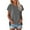 Gray, variant on Womens T Shirts Cap Short Sleeve Summer Casual V Neck Solid Color Casual Loose Fit Gn1 Tank Tops Sizes L