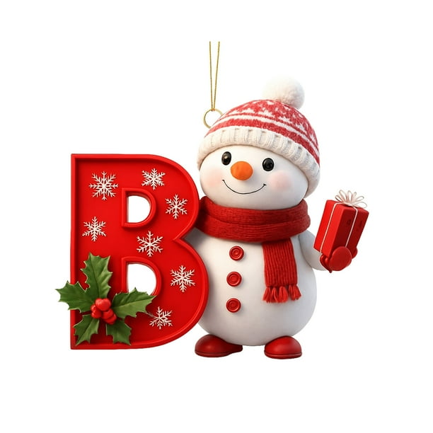 Decoraciones Del Árbol de Navidad 26 Letras Ornamentos Colgantes de Bricolaje para la Decoración Colgante Del Árbol de Navidad