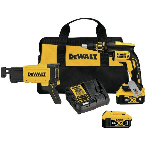 DewaltDCF620CM2 Drywall Screw Gun Kit with Collated Drywall Screwgun Attachment Kit Walmart