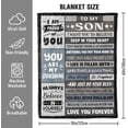 thumbnail image 6 of Gifts for Son Son Gifts from Mom Dad Adult Son Gift Ideas Gifts for Adult Grown Son Gifts for Son from Mom Christmas Graduation Gifts for Son Him to My Son Birthday Gifts Son Blanket 50"x60", 6 of 6