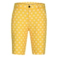thumbnail image 6 of Men's Shorts with Pockets Plus Size Elastic Waist Polka Dot Summer Casual Pants Outdoor Sports Leisure Work Hiking Workwear Gifts for Men Yellow 3XL, 6 of 9