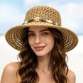 thumbnail image 2 of Women Beach Hat Khak Wide Brim Sun Straw Hats for Women Sun Hat Mens UPF 50+ Protection Floppy Foldable Summer Hats, 2 of 5