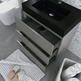 thumbnail image 6 of Alice 30" Large Storage Freestanding Bathroom Vanity in Gray with Black Basin, 6 of 15