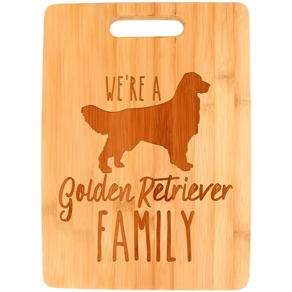 ThisWear Golden Retriever Dog Mom We're Golden Retriever Family Dog Lover Big Rectangle Bamboo Cutting Board