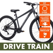 Ozark Trail Timber 27.5 in Mountain Bike, Small Frame, Fits Riders 5 ft 0 in-5 ft 6 in, Black, Adult, Unisex