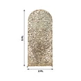 thumbnail image 3 of Efavormart Sparkly Champagne Big Payette Sequin Fitted Chiara Backdrop Stand Cover for Round Top Wedding Arch, Single Sided - 5ft, 3 of 6