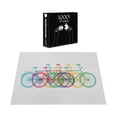thumbnail image 3 of Ambesonne Colorful Jigsaw Puzzle Durable Cardboard, Retro Bicycle Silhouettes, 1000 pcs, Multicolor, 3 of 5