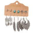 thumbnail image 1 of Pendientes Retro Turquesa Bohemios Para Mujer, Pendientes Étnicos, Joyería Vintage, Pendientes Colgantes Bohemios Para Fiestas, Vacaciones Y Uso Diario Cateissary AP006168-06, 1 of 5