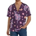 thumbnail image 3 of Wukai Snake And Flower Men's Casual Short-Sleeve Button Down Shirt - Lightweight Summer Dress Shirt for Daily Wear-XX-Large, 3 of 7