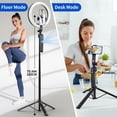 thumbnail image 4 of 70.9" Auto Face Tracking Tripod 360&Acirc;&deg; Rotation with 10" Ring Light, Phone Tripod & Selfie Stick with Remote for Cell Phone 4"-7", Motion Sensor Ph, 4 of 6