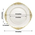 thumbnail image 3 of BalsaCircle 24 Clear 13" Acrylic Round Charger Plates Embossed Rim Gold, 3 of 8