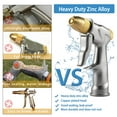 thumbnail image 5 of Garden Hose Nozzle Upgrade , Ricihene 100% Heavy Duty Metal Spray Gun with Full Brass Nozzle - High Pressure 4 Spraying Modes for Hand Watering Plants and Lawn (4 Spray Patterns), 5 of 7