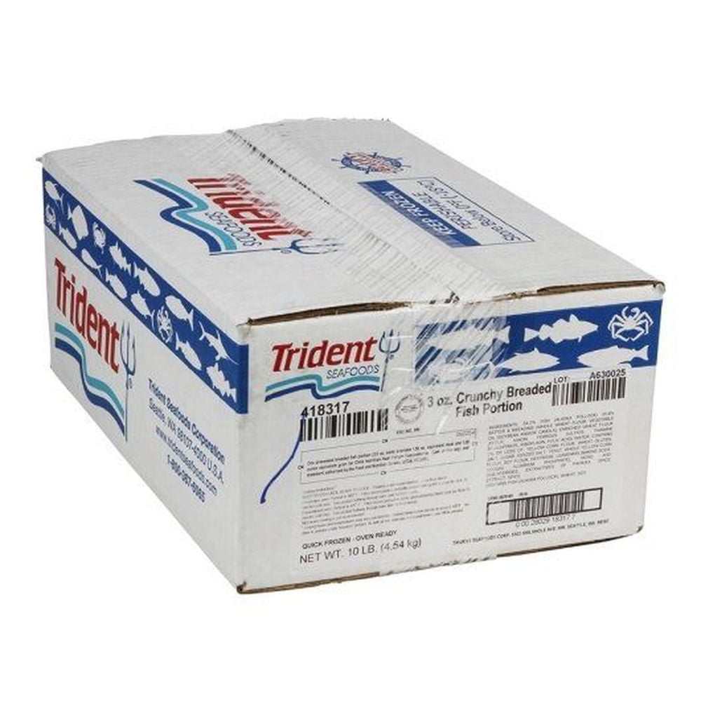 Trident Seafoods 3 Ounce Oven Ready Whole Grain Breaded Pollock, 10 Pound