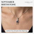 thumbnail image 3 of Birthstone Pendant Necklace for Girl Mom or Grandma by Ginger Lyne Sterling Silver CZ Family Birthday Charm, 3 of 8