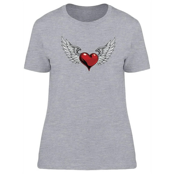 Retro Heart Tattoo Design T-Shirt Women -Image by Shutterstock, Female Small