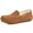 Chestnut, variant on Litfun Suede Moccasin Slippers for Women Comfy Fuzzy House Slippers Warm Faux Fur Lined House Shoes Indoor Outdoor, Chestnut