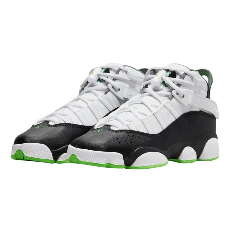 Big Kid s Jordan 6 Rings White Green Strike Black 323419 130 4.5 Walmart