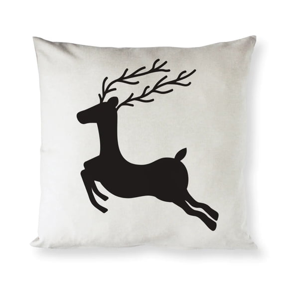 Reindeer Christmas Holiday Pillow Cover