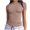 Khaki, variant on Staron Women's Short Sleeve T-Shirt Solid Color Crewneck Casual Pullover Top Plus Size Fashion Basic Tee, Army Green S