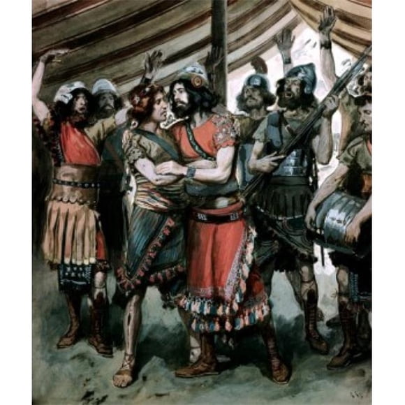 Posterazzi SAL9999235 Friendship of Jonathan & David James Tissot 1836-1902 French Jewish Museum New York Poster Print - 18 x 24 in.