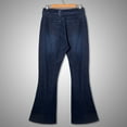 thumbnail image 4 of REALiKUN Womens High Waisted Bell Bottom Jeans Denim High Rise Flare Jean Pants with Wide Leg and Belt Blue XL, 4 of 8