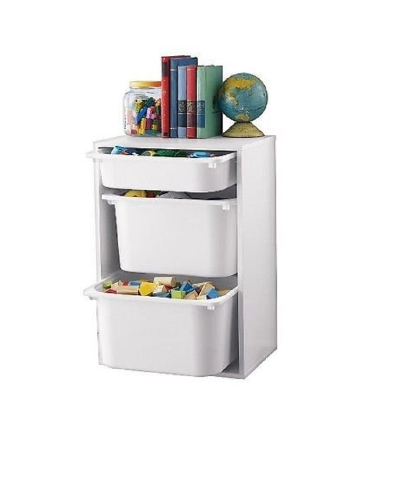 Circo 3 Bin Plastic Storage Organizer White Walmart Com