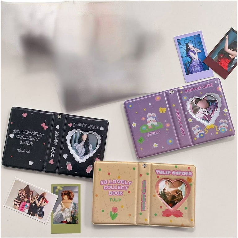 DanceeMangoos 3 Inch Kawaii Kpop Photocard Binder Cute Mini Idol Photo  Album Photocard Holder Aesthetic Card Binder, Photocard Sleeves 40 Pockets  (White) 
