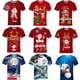 thumbnail image 2 of Camiseta de Navidad con estampado 3D para hombre y mujer, camisa informal de manga corta con cuello redondo, muñeco de nieve y alce, Unisex, 2 of 4