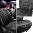 thumbnail image 3 of FH Group, Faux Leather Seat Covers Cushion Pad Front Bucket Black w/Steering Cover, 3 of 8