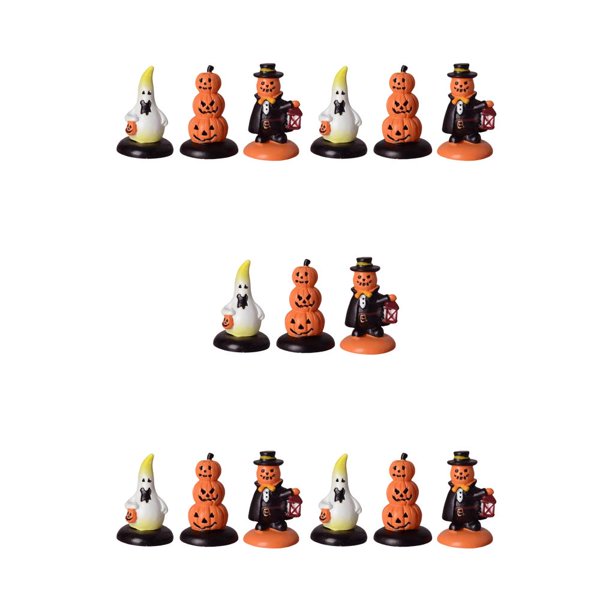 Cateissary 3 Pieces Halloween Action Figures Set Layout Style Figurine Festival Scene Tabletop Gift Desktop Kids Adornment Toys Cartoon Type2 NO2