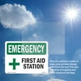 thumbnail image 5 of First Aid Station OSHA Emergency Vinyl Decal Label 14 Inch x 10 Inch - 5 Pack, 5 of 6