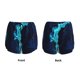 thumbnail image 3 of Balery Blue Marble And Gold Pantalones cortos deportivos para mujer con forro y dos bolsillos, elásticos, para entrenamiento, gimnasio, yoga-Medium, 3 of 7