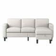 thumbnail image 5 of Kadyn Sectional Sofa Couch, L-Shaped Couch, 3-Seat Small Sectional Sofa for Living Room, Apartment, Small Space (Beige), 5 of 7