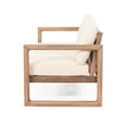 thumbnail image 5 of Noble House Set of 4 Acacia Wood Outdoor Chat Sets with Cushions, Brown/Beige, 5 of 14