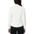 thumbnail image 4 of INSPIRE CHIC Women's Work Shirt Long Sleeve Pleated Button Down Blouse, 4 of 6