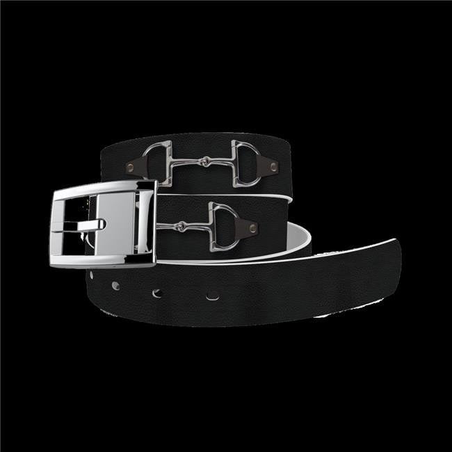 C4 BELTS C4 Belts 6204SI103BBTBK02 Big Bits Black Belt with Silver