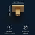 thumbnail image 2 of Heritage Designs: Tempo Collection Knob: 10 Pack - Brushed Brass - 1-3/16" Square Handle Pulls, Cabinet-Drawer-Dresser Hardware, Kitchen-Bathroom-Home, 2 of 8