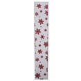 thumbnail image 2 of Snowflakes Burlap Wired Christmas Craft Ribbon, 2 of 3