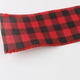 thumbnail image 4 of Christmas Plaid Burlap Ribbon 15 Yards, Wired Edge Wrapping Ribbon for Xmas Tree Decoration Bows, Gift Box Craft Making, Red and Green Buffalo Check Pattern, 4 of 4