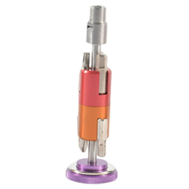 Colaxi Clé de Vélo Multi-Outils Alliage d'Aluminium Robuste Conception 6 en 1 3mm 4mm 5mm 6mm Clés Hexagonales Accessoires Raccords Haute Performance Violet