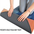 thumbnail image 3 of Blue Pink Orange Marble Hot Yoga Mat Towel Non Slip for Hot Yoga - Quick-Drying Yoga Mat Cover with 4 Corner Pockets with Travel Bag - Hot Yoga Towel Non Slip 74"x26", 3 of 6